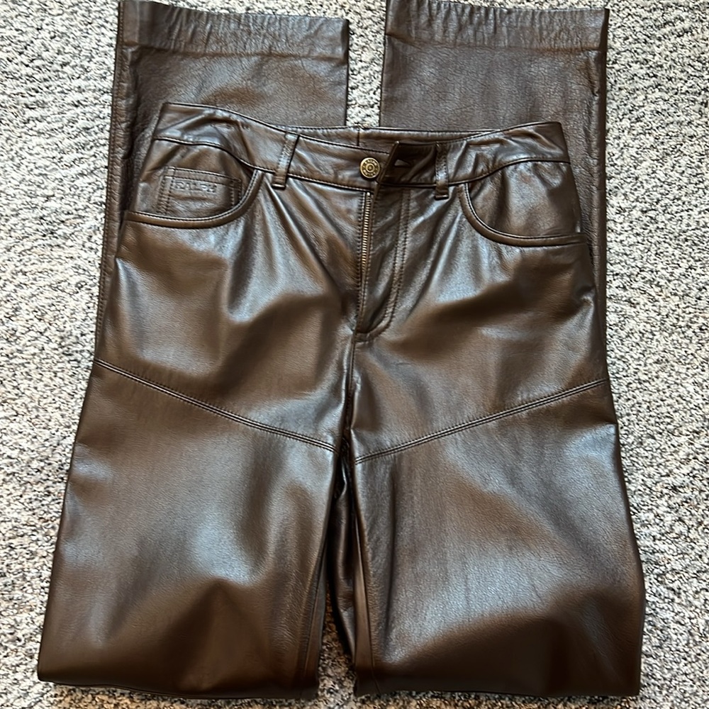 Womens Ralph Lauren Leather Pants